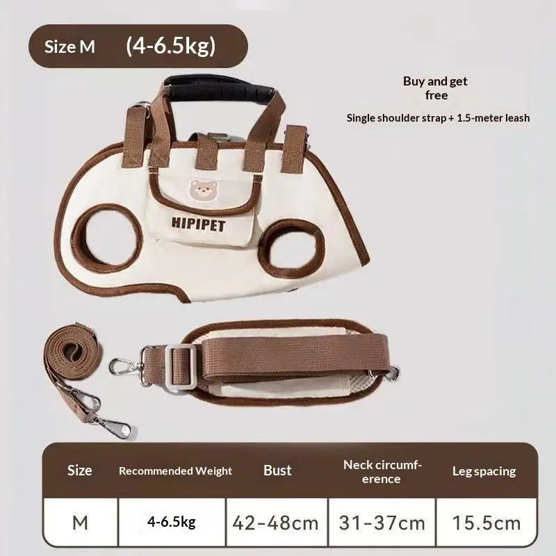 Portable Pets Outdoor Carrying Bag Dogs Cats With Harnesses Clip Adjustable Shoulder Handheld Travel Carrier For Hiking Daily