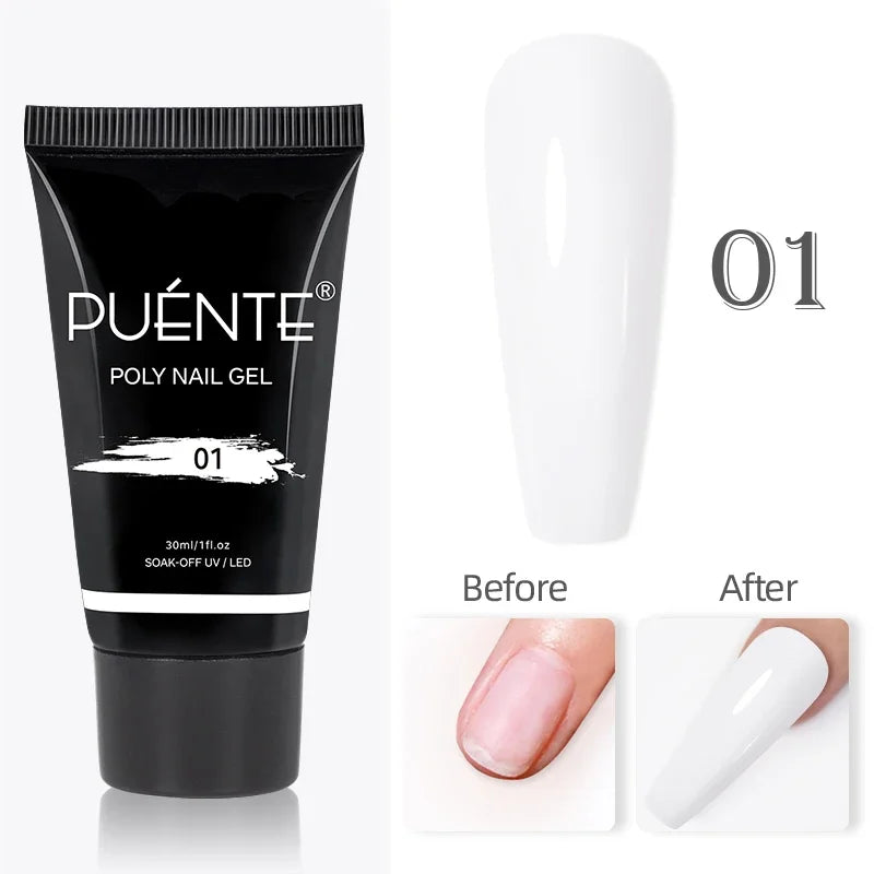 PUENTE Super Diamond Gel Glue No Wipe Strong Adhesive Diamond Sticky Gel Transparent 3D Nail Art UV Gel Polish Nail Decoration