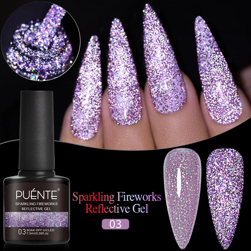PUENTE Super Diamond Gel Glue No Wipe Strong Adhesive Diamond Sticky Gel Transparent 3D Nail Art UV Gel Polish Nail Decoration