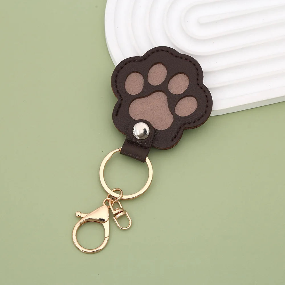 Dog Hair Collector Keychain Leather Pet Memorial Keepsake for Dogs and Cats, Fur Storage Pendant Charm Gift Keychain