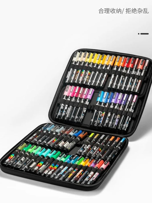Uni Posca Multi-Colors Marker Pen Hangbag Set,Full Size Graffiti pinturas con pigmentación Mark On Shoes,Phone Case ,Tire, Paper