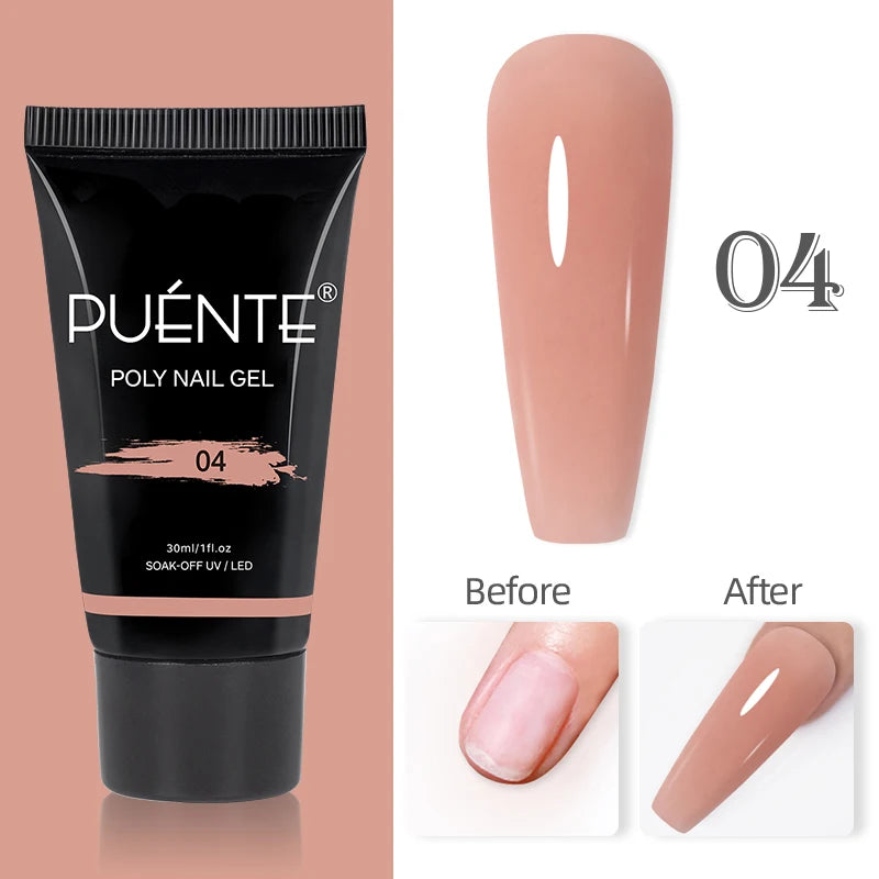 PUENTE Super Diamond Gel Glue No Wipe Strong Adhesive Diamond Sticky Gel Transparent 3D Nail Art UV Gel Polish Nail Decoration