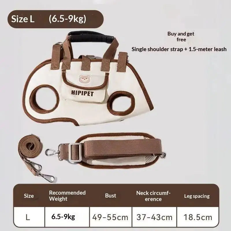 Portable Pets Outdoor Carrying Bag Dogs Cats With Harnesses Clip Adjustable Shoulder Handheld Travel Carrier For Hiking Daily