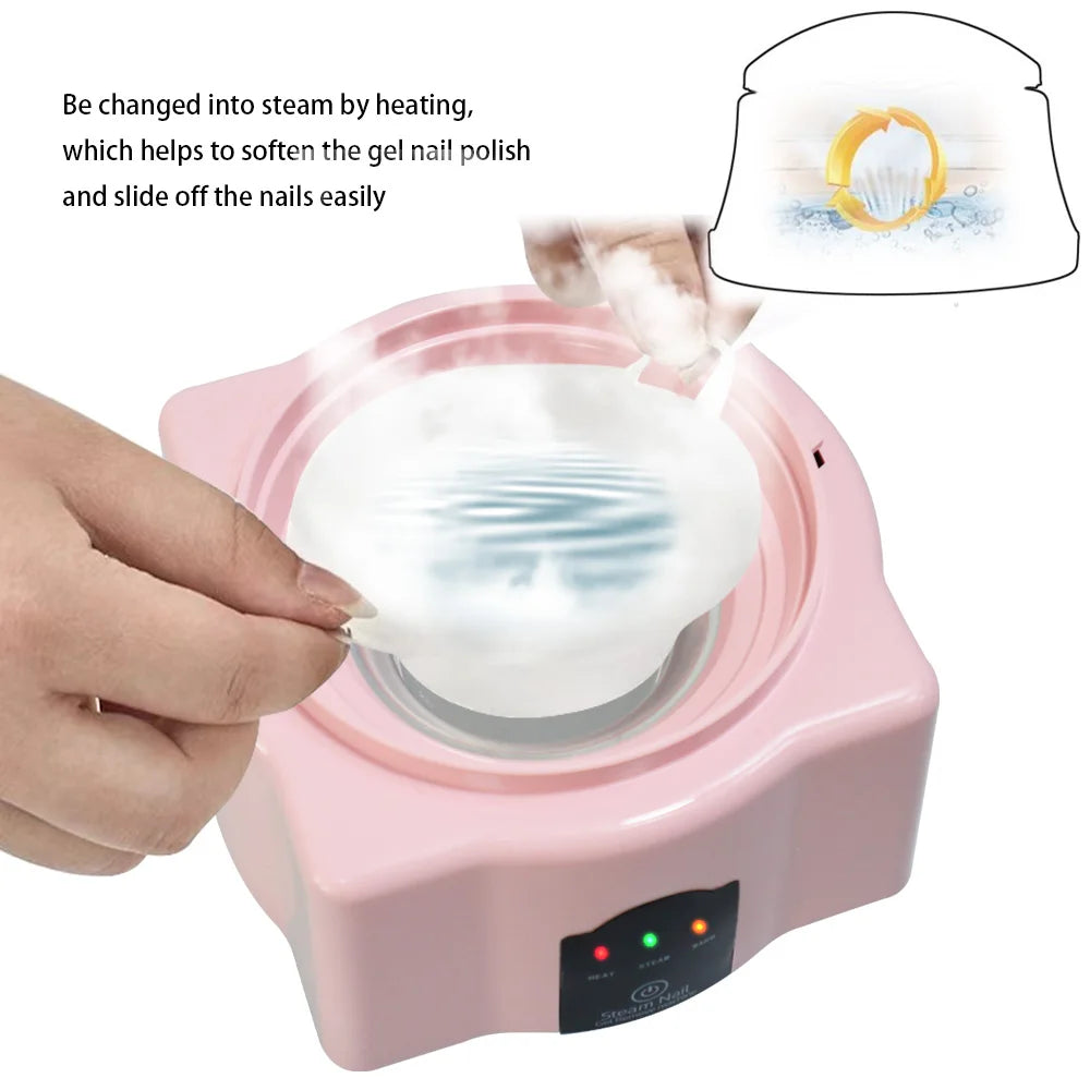 Electric Steam Gel Nail Remover Upgraded Acrylic Nail Polish Removal Box Nail Polish Beauty Salon Machine for Nail Gel Polish