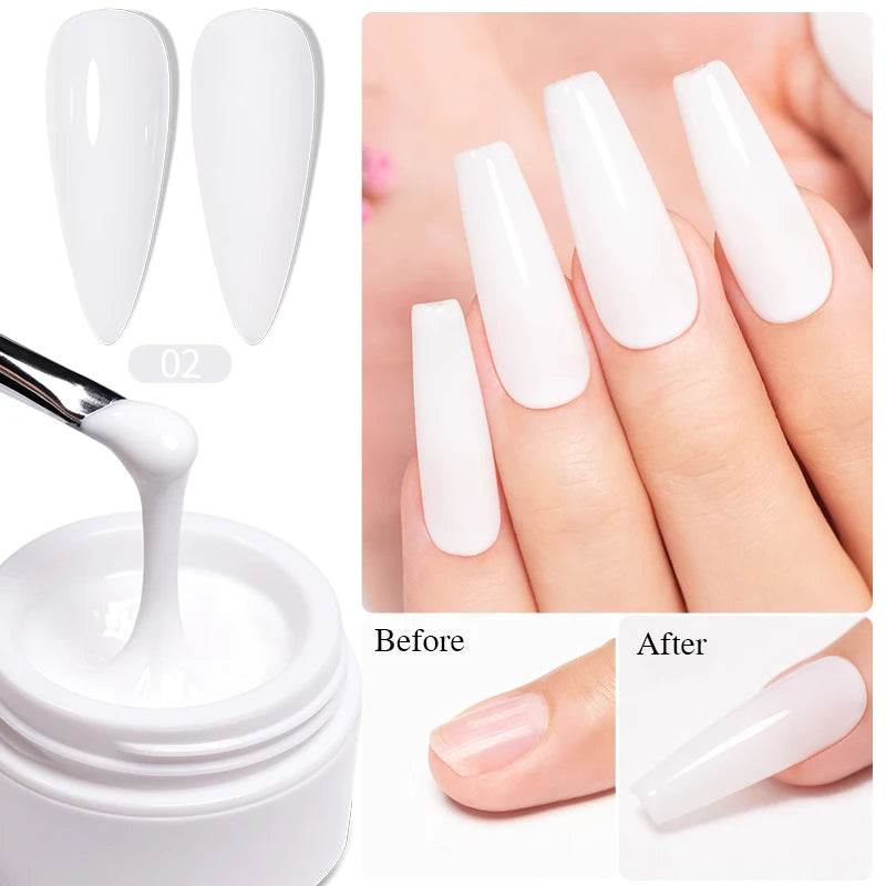 PUENTE Super Diamond Gel Glue No Wipe Strong Adhesive Diamond Sticky Gel Transparent 3D Nail Art UV Gel Polish Nail Decoration
