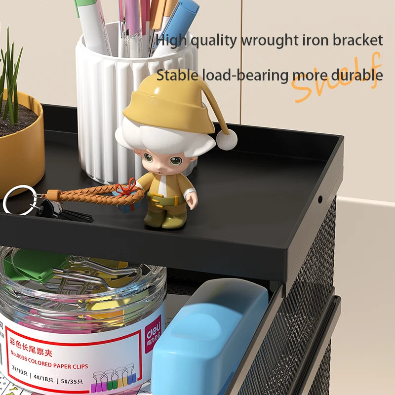 4-Tier Stackable Letter Tray Office Desk Paper Organizer File Trays, Desktop Holder for Paper Letter Accessories with Pen Holder