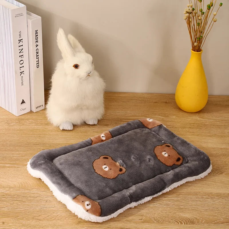 Warm Rabbit Bed Chinchilla Mat House Nest Hamster Accessories Small Animal Guinea Pig Bed House Winter Warm Squirrel Hedgehog