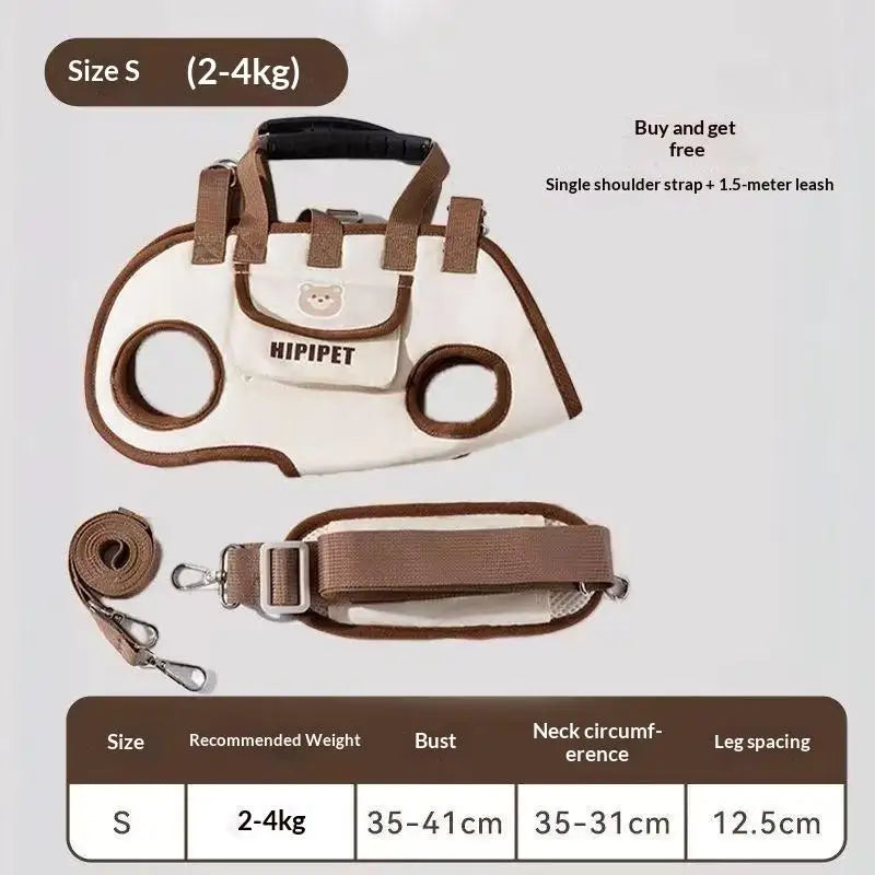 Portable Pets Outdoor Carrying Bag Dogs Cats With Harnesses Clip Adjustable Shoulder Handheld Travel Carrier For Hiking Daily