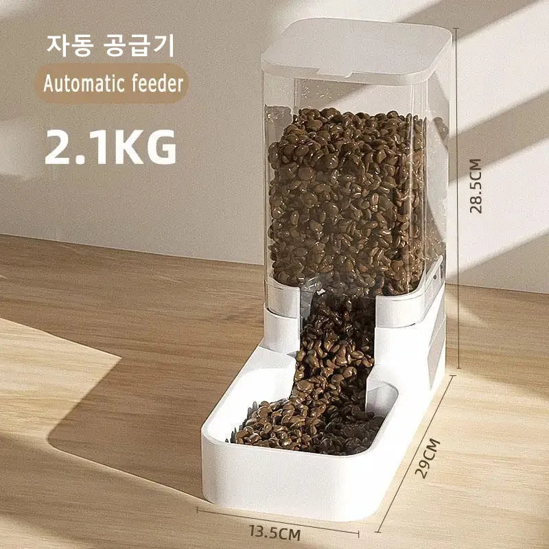 A8 Dog Automatic Feeder Transparent Automatic Gravity Cat Water Bowl High Capacity Food Storage  Container Cat And Dog