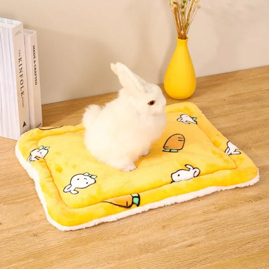 Warm Rabbit Bed Chinchilla Mat House Nest Hamster Accessories Small Animal Guinea Pig Bed House Winter Warm Squirrel Hedgehog