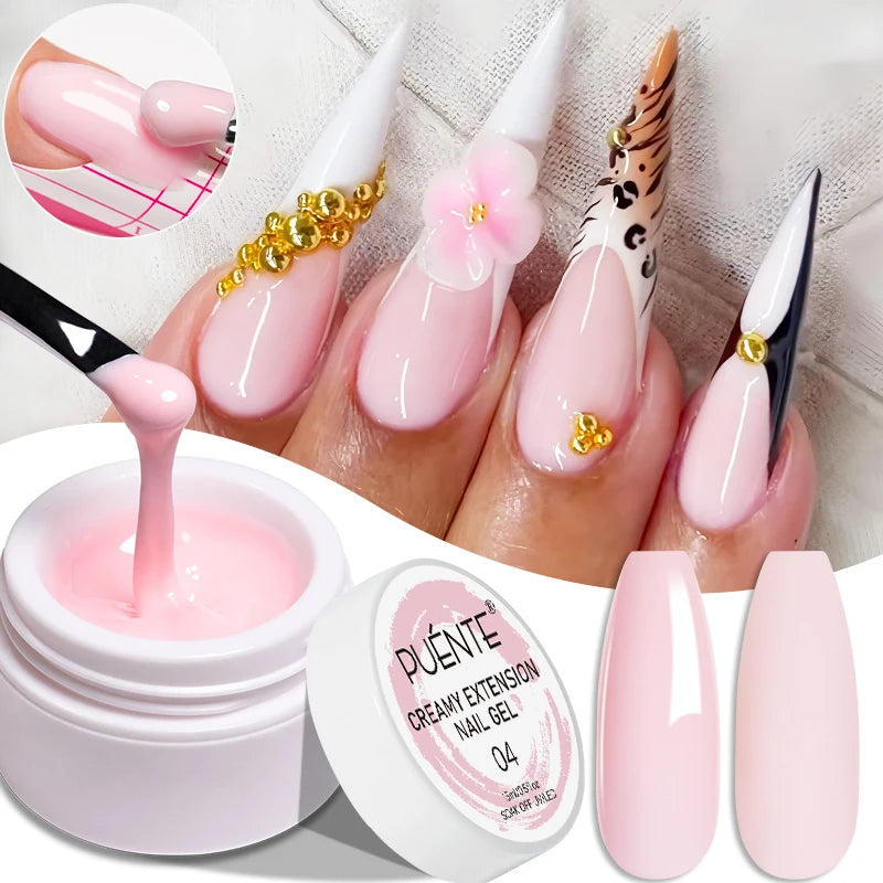 PUENTE Super Diamond Gel Glue No Wipe Strong Adhesive Diamond Sticky Gel Transparent 3D Nail Art UV Gel Polish Nail Decoration