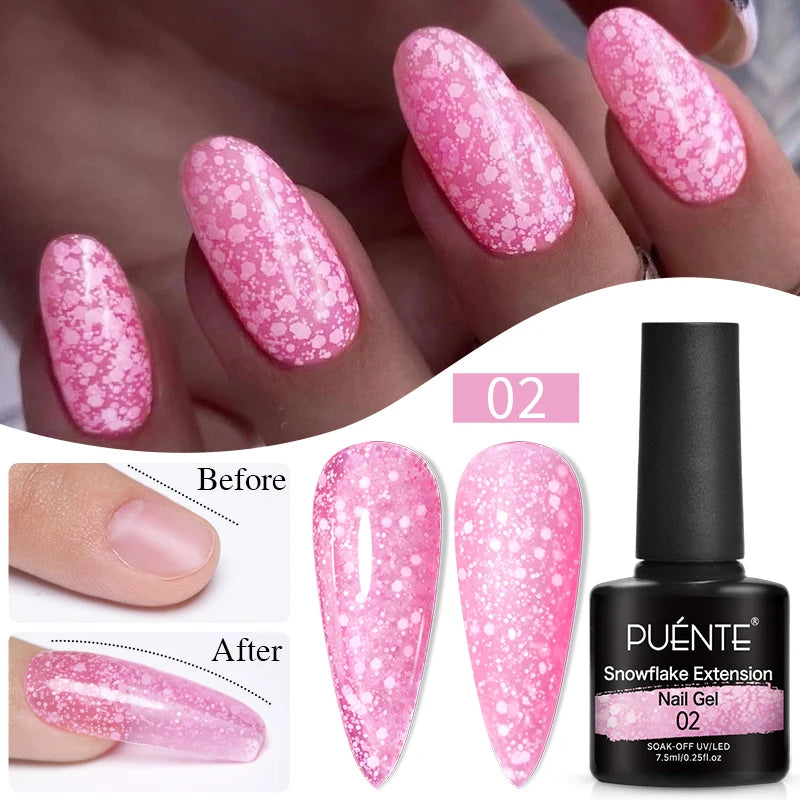 PUENTE Super Diamond Gel Glue No Wipe Strong Adhesive Diamond Sticky Gel Transparent 3D Nail Art UV Gel Polish Nail Decoration