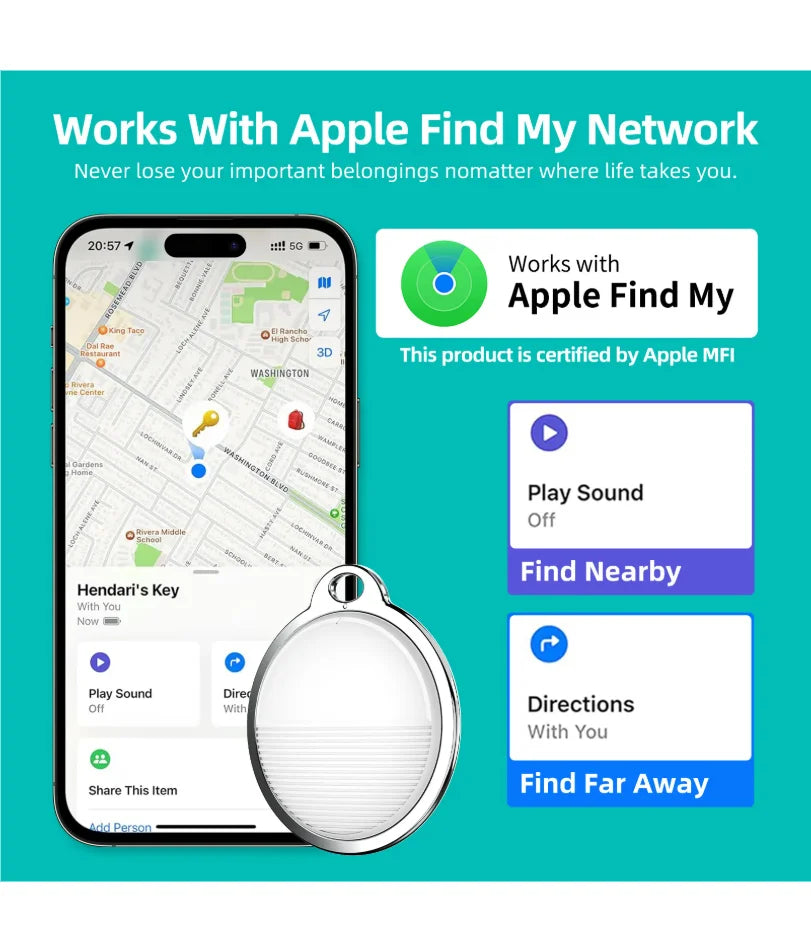 4Pcs Mini GPS Tracker For Apple iOS System Find My APP air tag Child Finder Pet bike Bag Loss Tracker Smart Bluetooth airtag