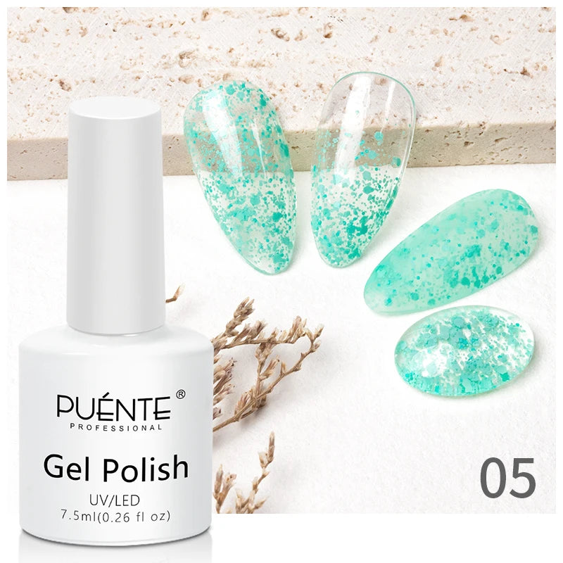 PUENTE Super Diamond Gel Glue No Wipe Strong Adhesive Diamond Sticky Gel Transparent 3D Nail Art UV Gel Polish Nail Decoration