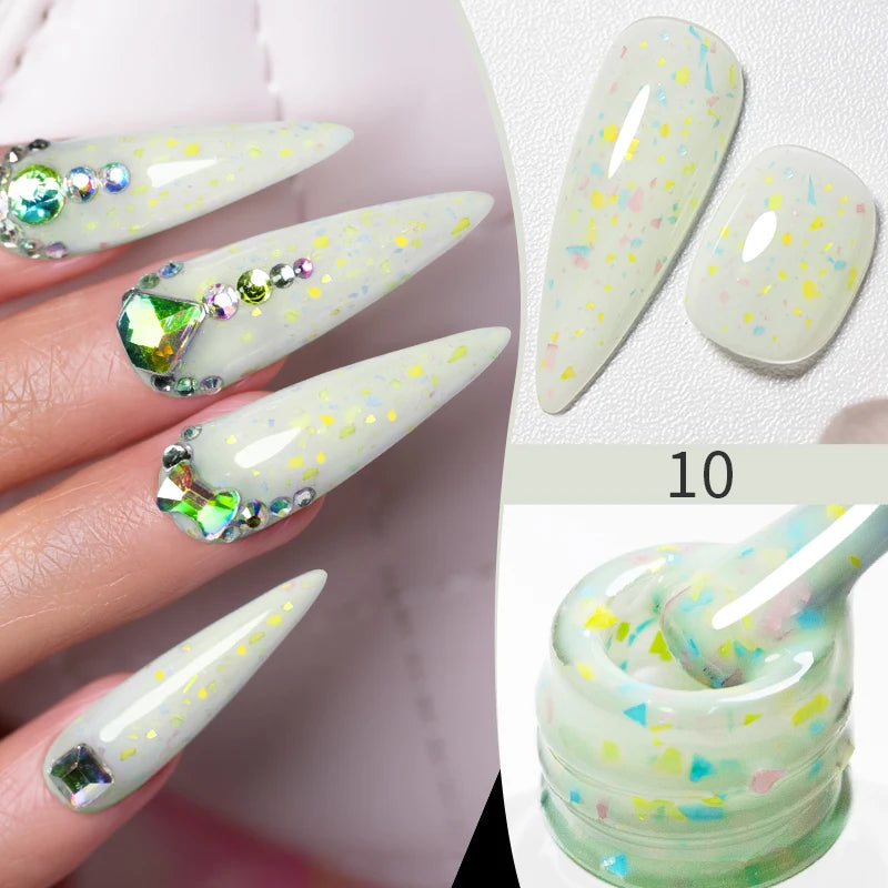 PUENTE Super Diamond Gel Glue No Wipe Strong Adhesive Diamond Sticky Gel Transparent 3D Nail Art UV Gel Polish Nail Decoration