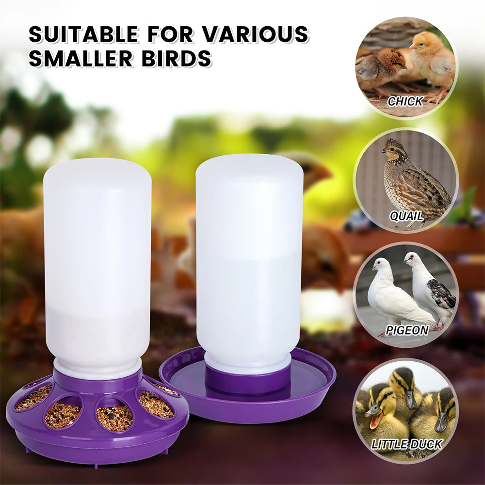 1L Chicken Feeder Bucket Water Fountain Automatic Chick Drinker Bucket Drinking Quail Drinking Bird Equipment Waterer Raise Tool