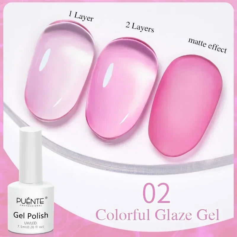 PUENTE Super Diamond Gel Glue No Wipe Strong Adhesive Diamond Sticky Gel Transparent 3D Nail Art UV Gel Polish Nail Decoration