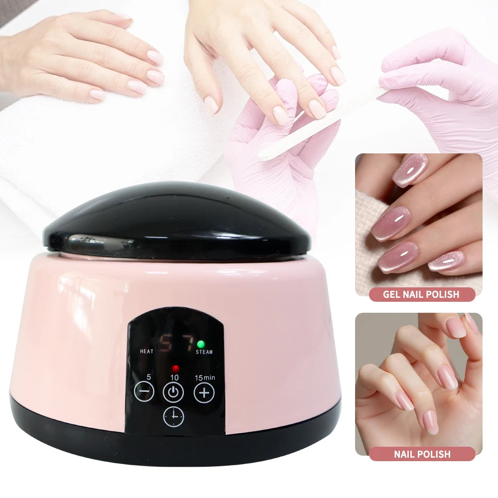 Electric Steam Gel Nail Polish Remover Gel Polishing Quickly Remover With Timer & Temperature for Gel、Acrylic Nails and Nail Tip