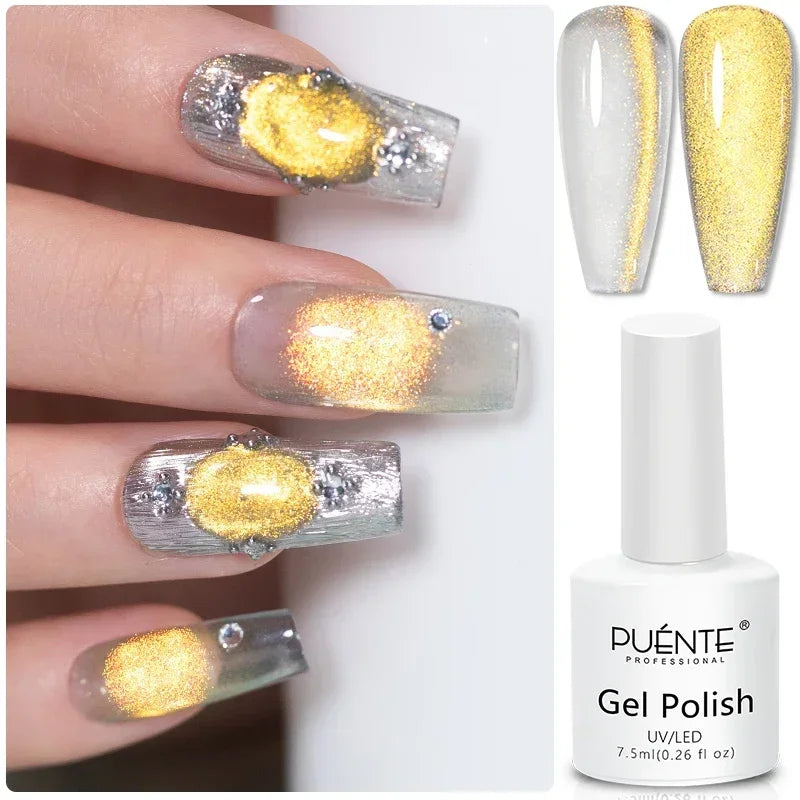 PUENTE Super Diamond Gel Glue No Wipe Strong Adhesive Diamond Sticky Gel Transparent 3D Nail Art UV Gel Polish Nail Decoration