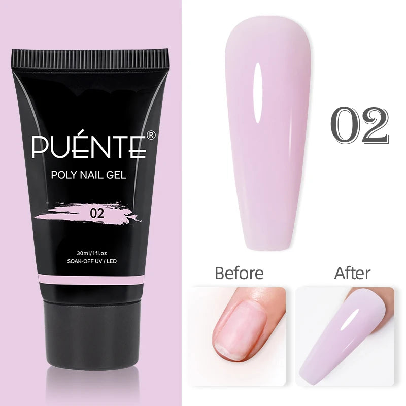 PUENTE Super Diamond Gel Glue No Wipe Strong Adhesive Diamond Sticky Gel Transparent 3D Nail Art UV Gel Polish Nail Decoration