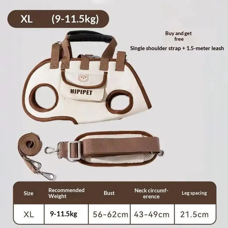 Portable Pets Outdoor Carrying Bag Dogs Cats With Harnesses Clip Adjustable Shoulder Handheld Travel Carrier For Hiking Daily