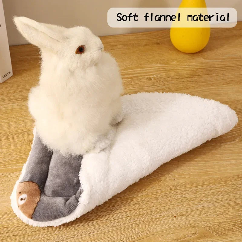 Warm Rabbit Bed Chinchilla Mat House Nest Hamster Accessories Small Animal Guinea Pig Bed House Winter Warm Squirrel Hedgehog