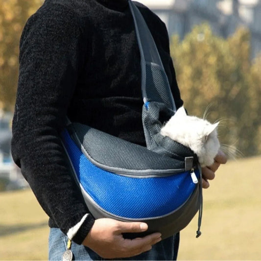Hands-Free Puppy Carrier Backpack Breathable Oxford Cloth Cat Carrying Bags Crossbody Bag Multi-size Travel Shoulder Bag
