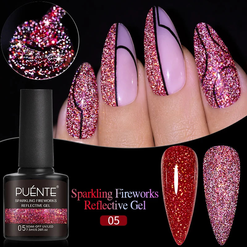PUENTE Super Diamond Gel Glue No Wipe Strong Adhesive Diamond Sticky Gel Transparent 3D Nail Art UV Gel Polish Nail Decoration
