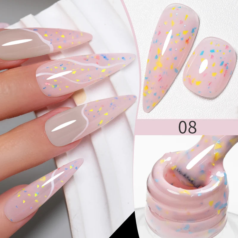 PUENTE Super Diamond Gel Glue No Wipe Strong Adhesive Diamond Sticky Gel Transparent 3D Nail Art UV Gel Polish Nail Decoration