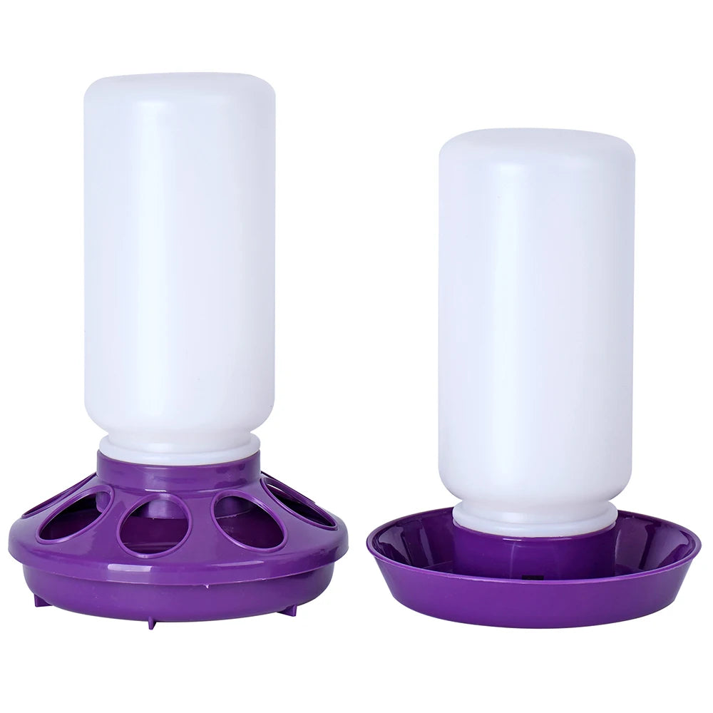 1L Chicken Feeder Bucket Water Fountain Automatic Chick Drinker Bucket Drinking Quail Drinking Bird Equipment Waterer Raise Tool