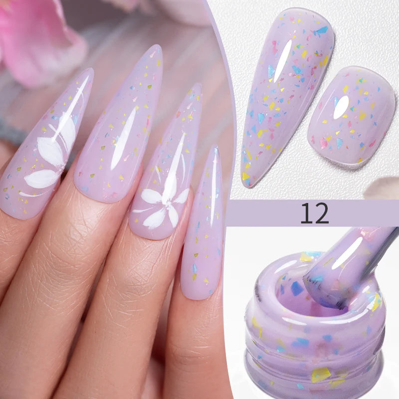 PUENTE Super Diamond Gel Glue No Wipe Strong Adhesive Diamond Sticky Gel Transparent 3D Nail Art UV Gel Polish Nail Decoration