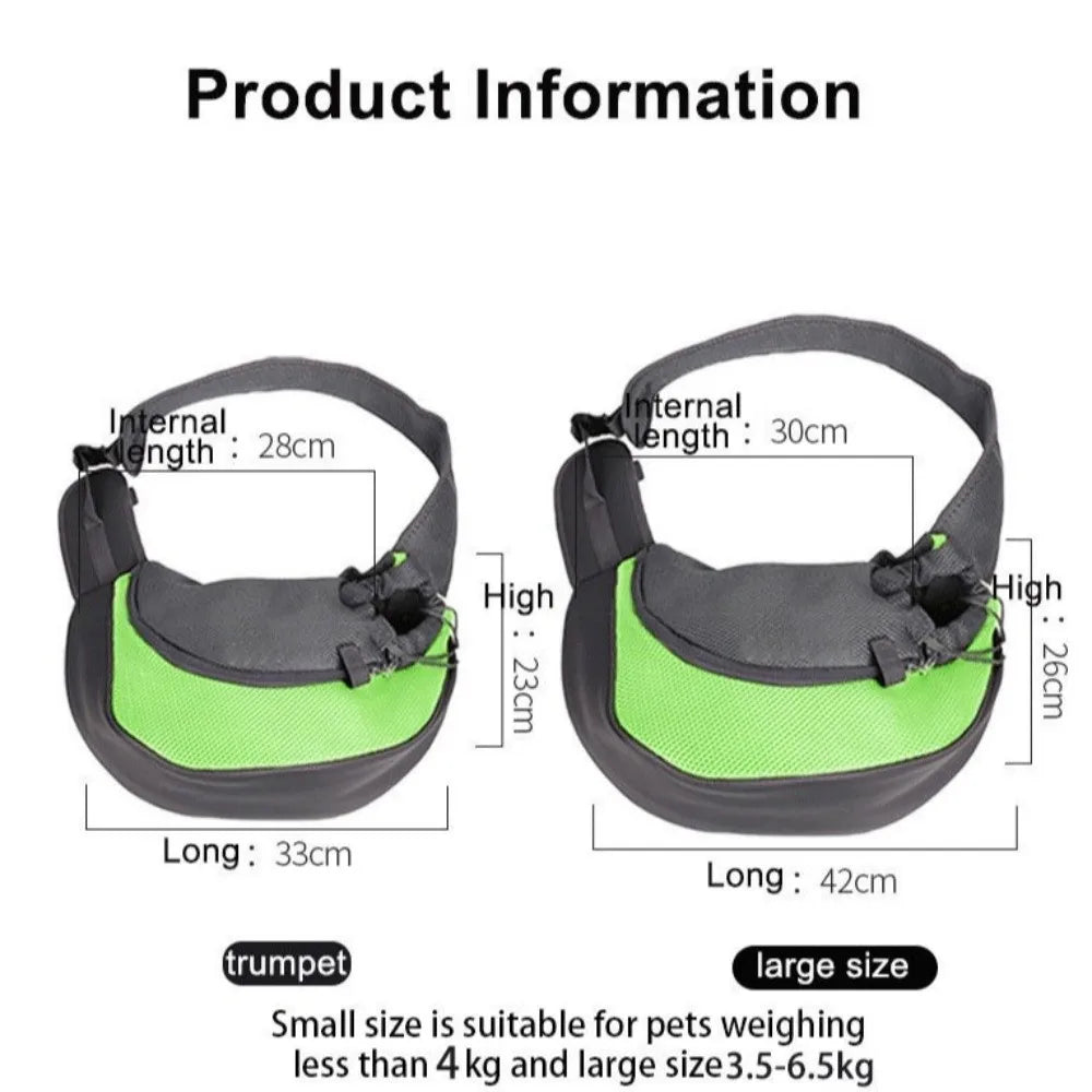Hands-Free Puppy Carrier Backpack Breathable Oxford Cloth Cat Carrying Bags Crossbody Bag Multi-size Travel Shoulder Bag