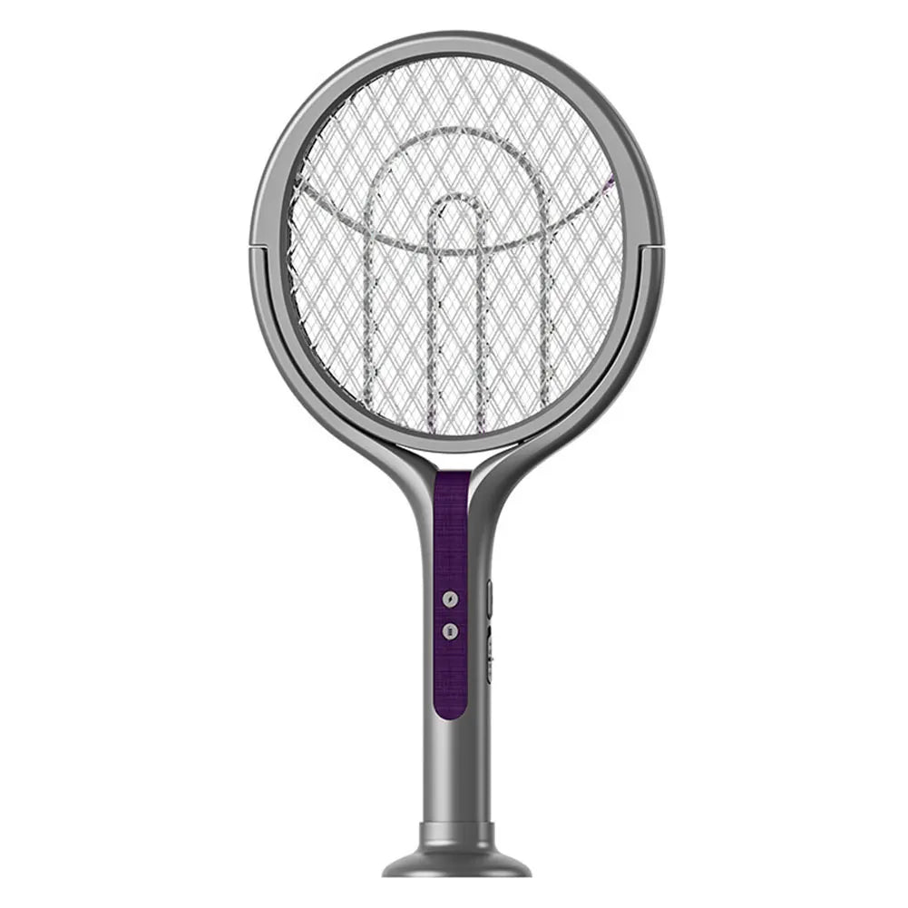 NEW USB Electric Fly Swatter Extendable Mosquito Swatter with Rotating Head 2 in 1 Mosquito Trap Light for Camping Home Garden