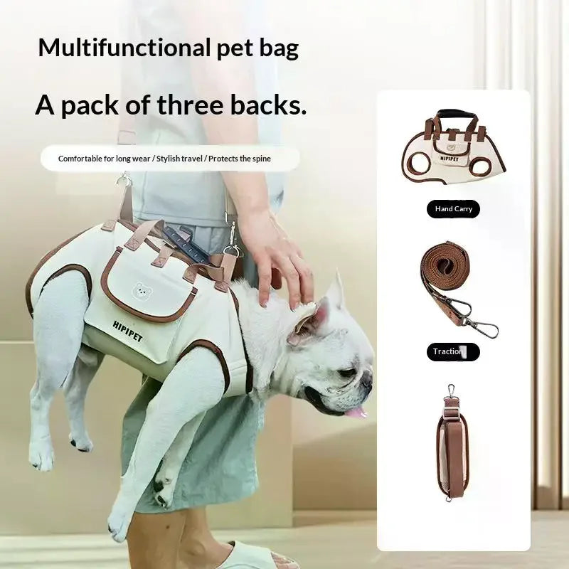 Portable Pets Outdoor Carrying Bag Dogs Cats With Harnesses Clip Adjustable Shoulder Handheld Travel Carrier For Hiking Daily