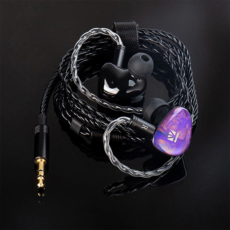 KBEAR KB02 Bone Conduction Dynamic Driver Wired Headphones 3D Printed Resin Cavity IEM Earphones For Vocal And Rhythmic Music