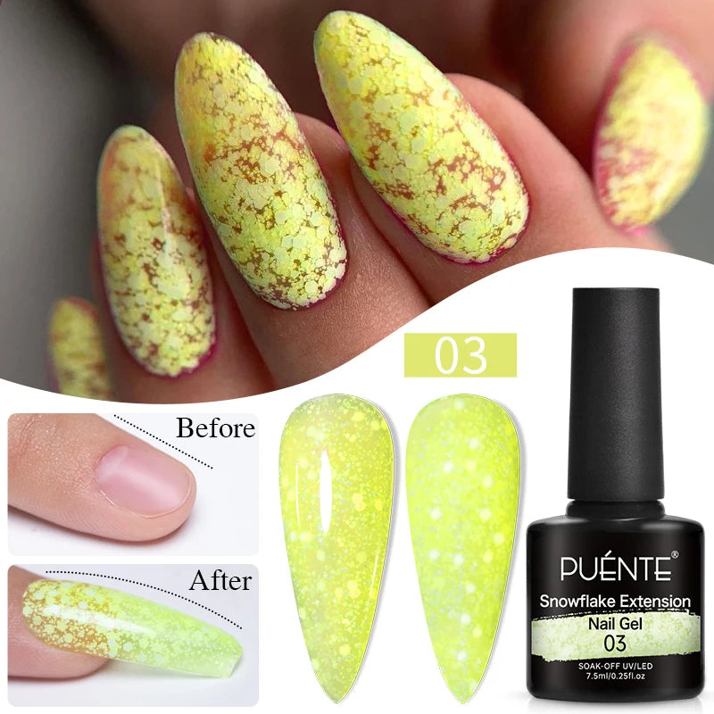 PUENTE Super Diamond Gel Glue No Wipe Strong Adhesive Diamond Sticky Gel Transparent 3D Nail Art UV Gel Polish Nail Decoration