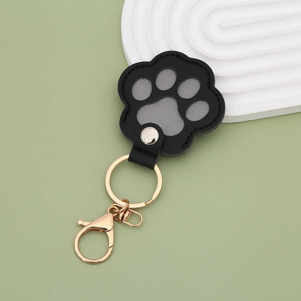 Dog Hair Collector Keychain Leather Pet Memorial Keepsake for Dogs and Cats, Fur Storage Pendant Charm Gift Keychain