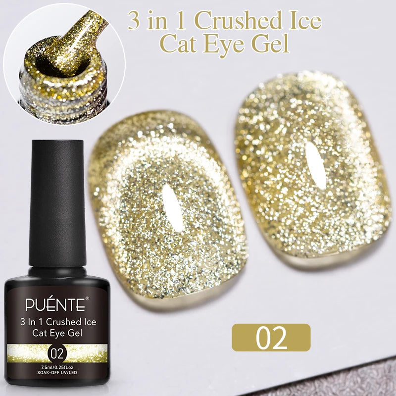 PUENTE Super Diamond Gel Glue No Wipe Strong Adhesive Diamond Sticky Gel Transparent 3D Nail Art UV Gel Polish Nail Decoration