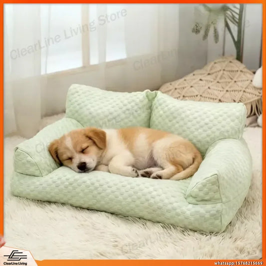 Pet Ice Silk Cooling Sofa Bed for Small Medium Large Dogs and Cats Washable Breathable Dog Bed Cat Nest Comfortable Sleeping