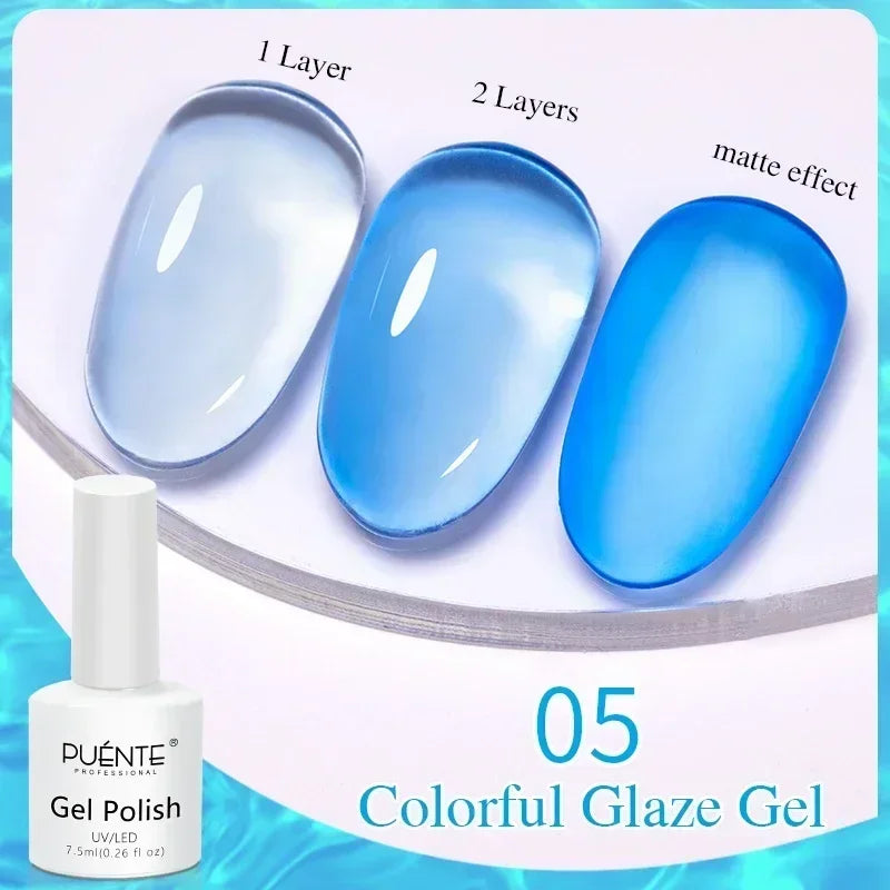 PUENTE Super Diamond Gel Glue No Wipe Strong Adhesive Diamond Sticky Gel Transparent 3D Nail Art UV Gel Polish Nail Decoration