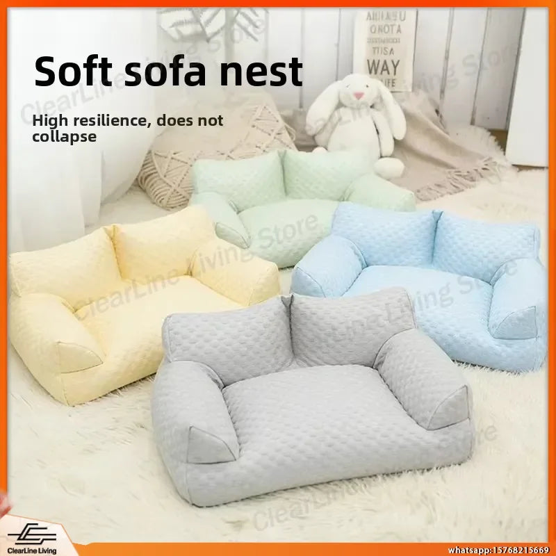 Pet Ice Silk Cooling Sofa Bed for Small Medium Large Dogs and Cats Washable Breathable Dog Bed Cat Nest Comfortable Sleeping