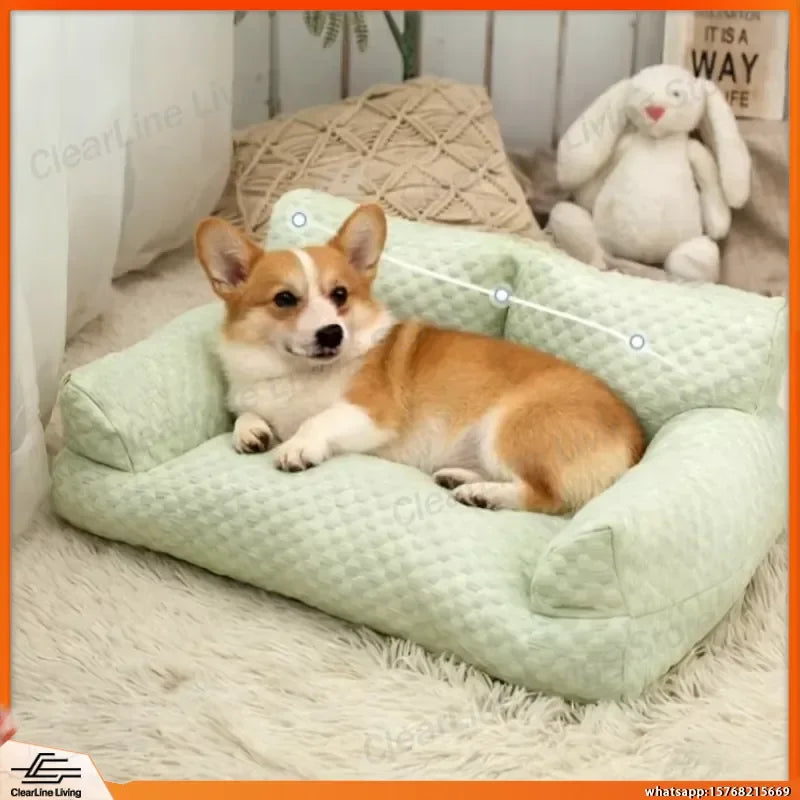 Pet Ice Silk Cooling Sofa Bed for Small Medium Large Dogs and Cats Washable Breathable Dog Bed Cat Nest Comfortable Sleeping