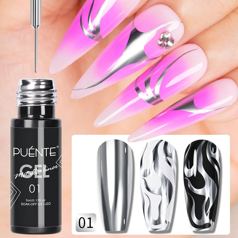 PUENTE Super Diamond Gel Glue No Wipe Strong Adhesive Diamond Sticky Gel Transparent 3D Nail Art UV Gel Polish Nail Decoration
